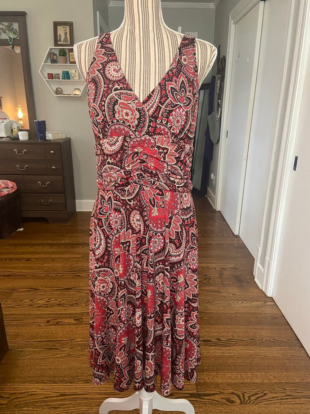 R&K Originals red and black paisley print summer dress